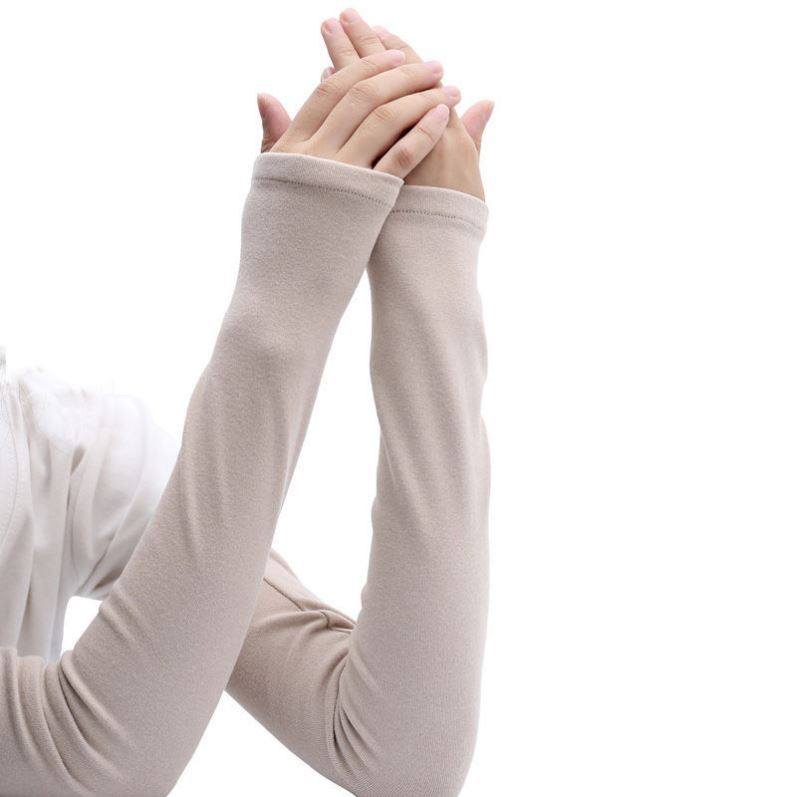 保暖袖套女男秋冬季长款手套护肘手臂套加厚加绒高弹性薄半指胳膊,淘宝优惠券,粉丝福利购,淘宝优惠卷