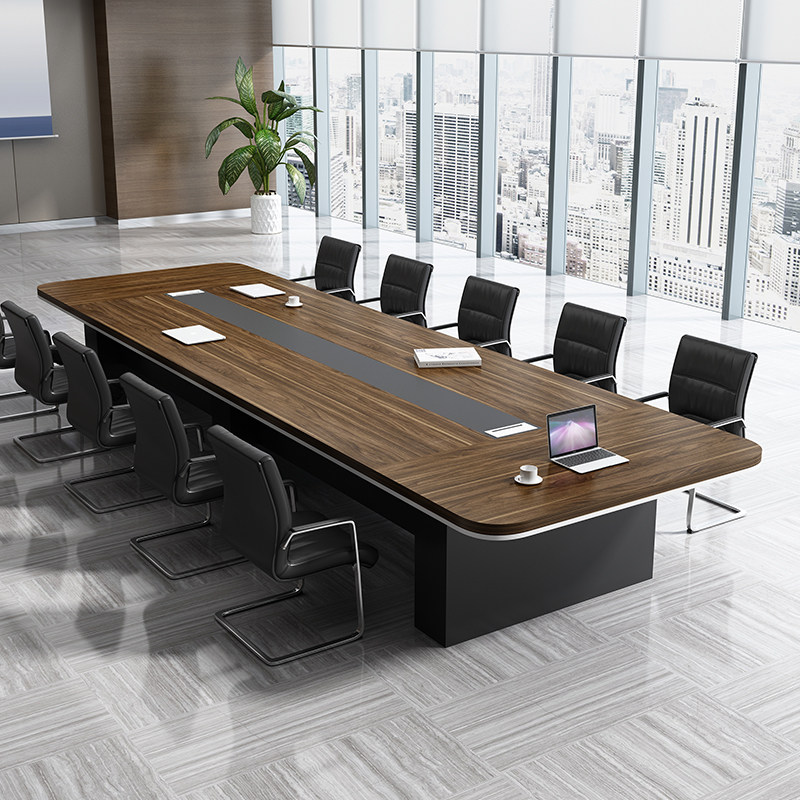 会议桌长桌加厚会议室大型方形接待洽谈桌椅组合培训桌子办公家具