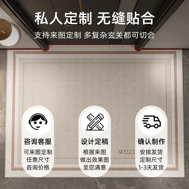 地垫入户门垫2024新款高级感进门脚垫可擦免洗家用玄关防水防滑垫,淘宝优惠券,粉丝福利购,淘宝优惠卷