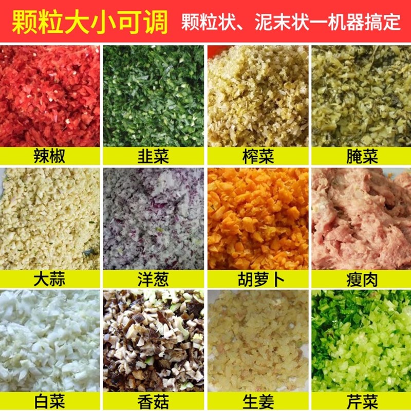 驰麦打菜机碎菜机商用电动多功能不锈钢家用搅肉绞菜馅机刹菜机剁-图3