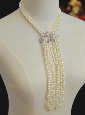 新款新娘结婚大气串珠颈链婚纱礼服写真跟妆旗袍生日领证造型饰品