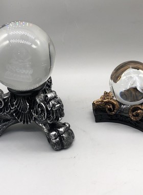 树脂水晶球底座三羊开泰三足鼎球托底托球架底座葫芦矿标摆件支架