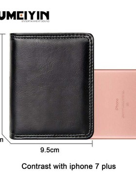 速发Business Men's Short Wallet Bifold Slim Card Holders for