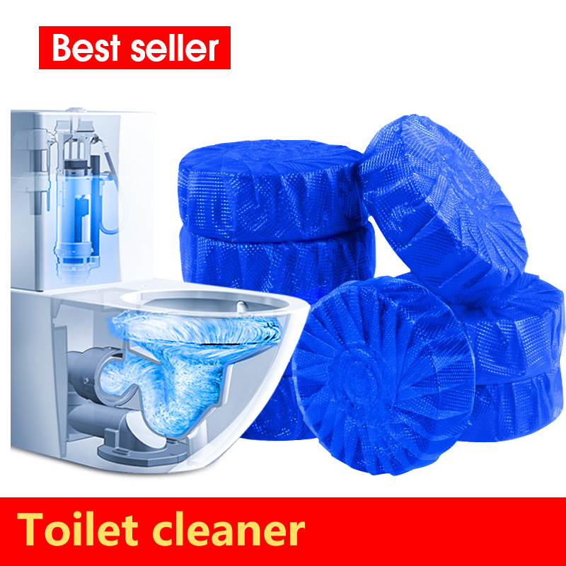 60pcs Bdlue Bubble Automatic Toilet Cleaner Tablet Blocks Lo - 图0