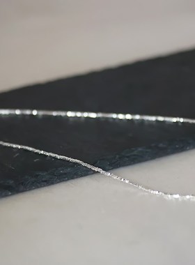 碎碎念 纯银碎银子几两项链女款锁骨链轻奢小众闪亮叠带颈链新款