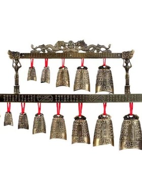 编钟摆件乐器模型可演奏 西安旅游纪念品文创工艺品婚庆影视道具