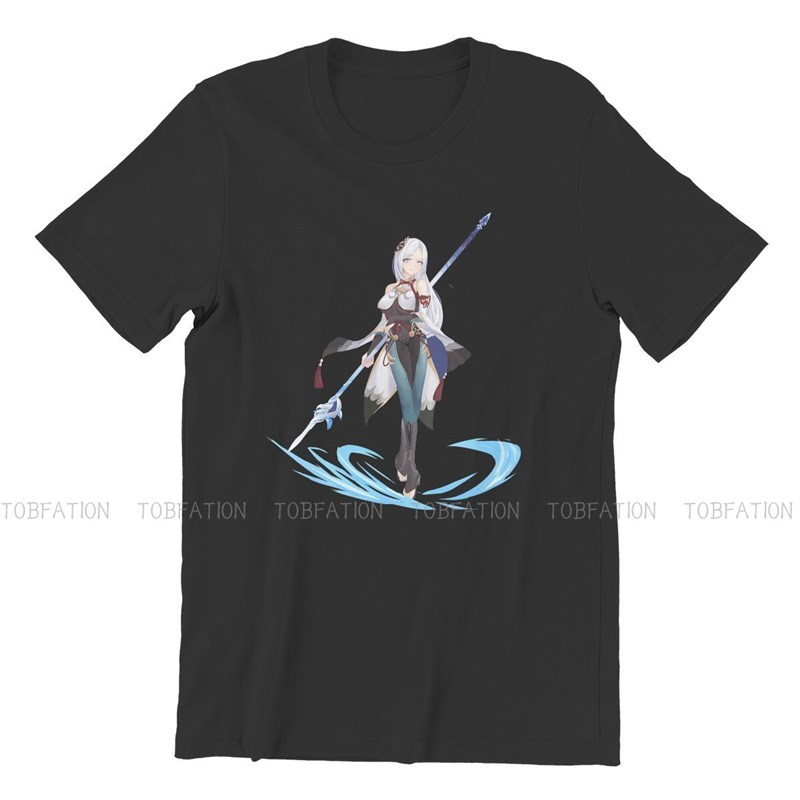 推荐Genshin Impact Game Pure Cotton TShirt Shenhe Full Body-图2