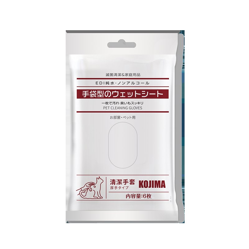 日本kojima宠物免洗手套湿巾猫咪除臭狗狗用清洁洗澡用品干洗神器 - 图2