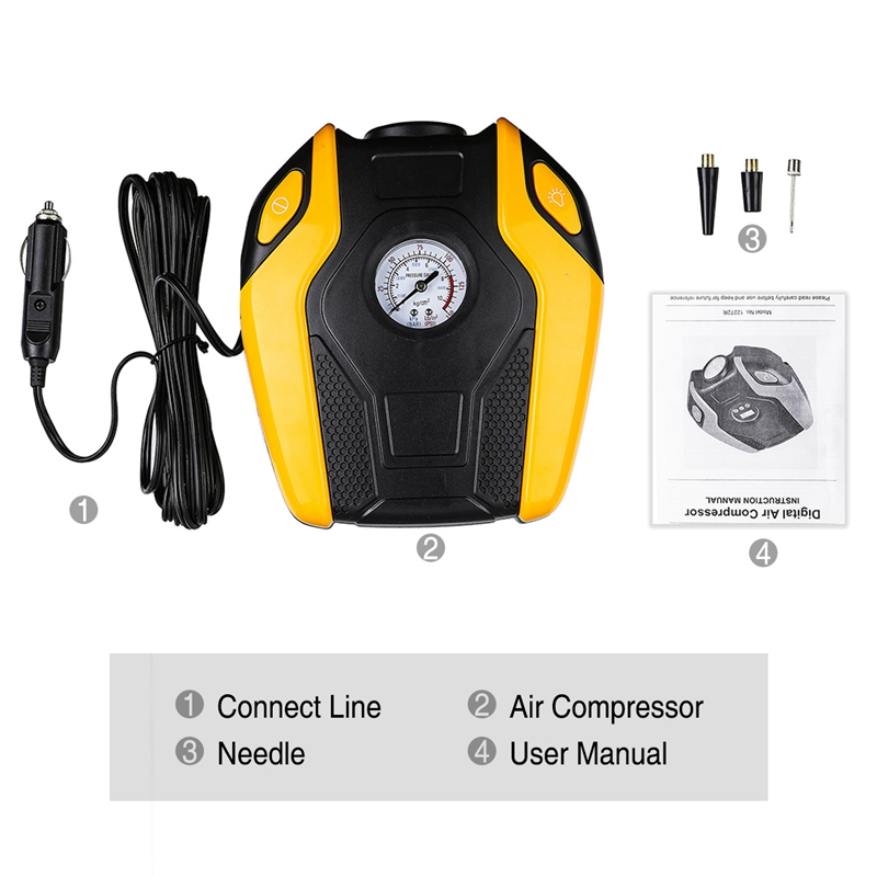 12V 150Psfi Car Tire Inflator Electric Tire Pugp Ditimal - 图3