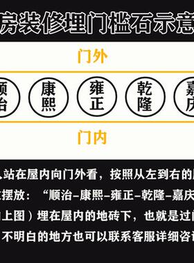 工厂销五帝钱真品古币过门石下压门槛六帝门对门摆件X随身携带铜