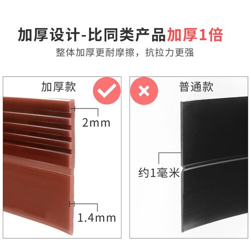 商铺玻璃门入户门进户门门缝门底密封条门边防风神器门下边挡风条 - 图1