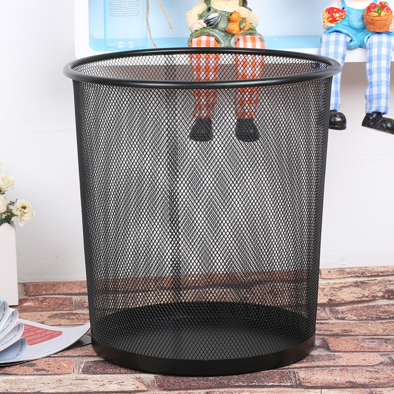 速发Home offce supplies barbed wire waste paper basket trash - 图0