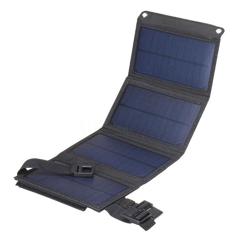 速发Portable Folding USB 5V Solar panel power bank Charger-图1