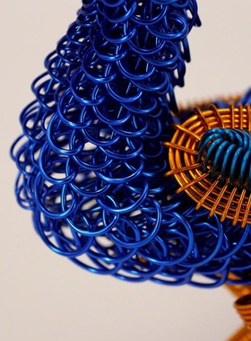 新款大凤凰 铝线手工艺品富贵孔雀摆件 结婚客厅家居装饰工艺礼品