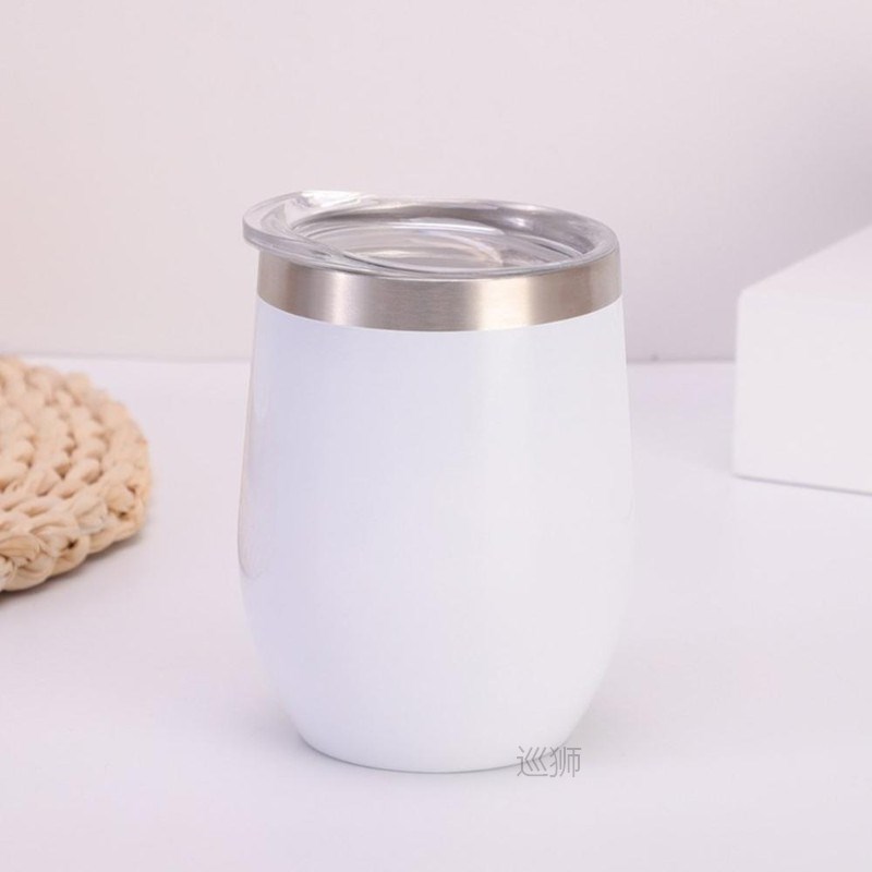 Stainless Steel Double-layer U-shaped Eggshell Thermos Cup I - 图0