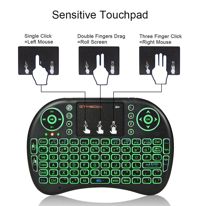 推荐GTMEDIA i8+ Wireless Keyboard 2.4ghz Russian English 3 c-图3