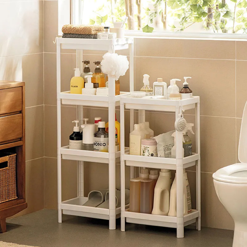 浴室落地置物架厕所洗澡洗手间夹缝架卫生间台面脸盆储物收纳架子,淘宝优惠券,粉丝福利购,淘宝优惠卷