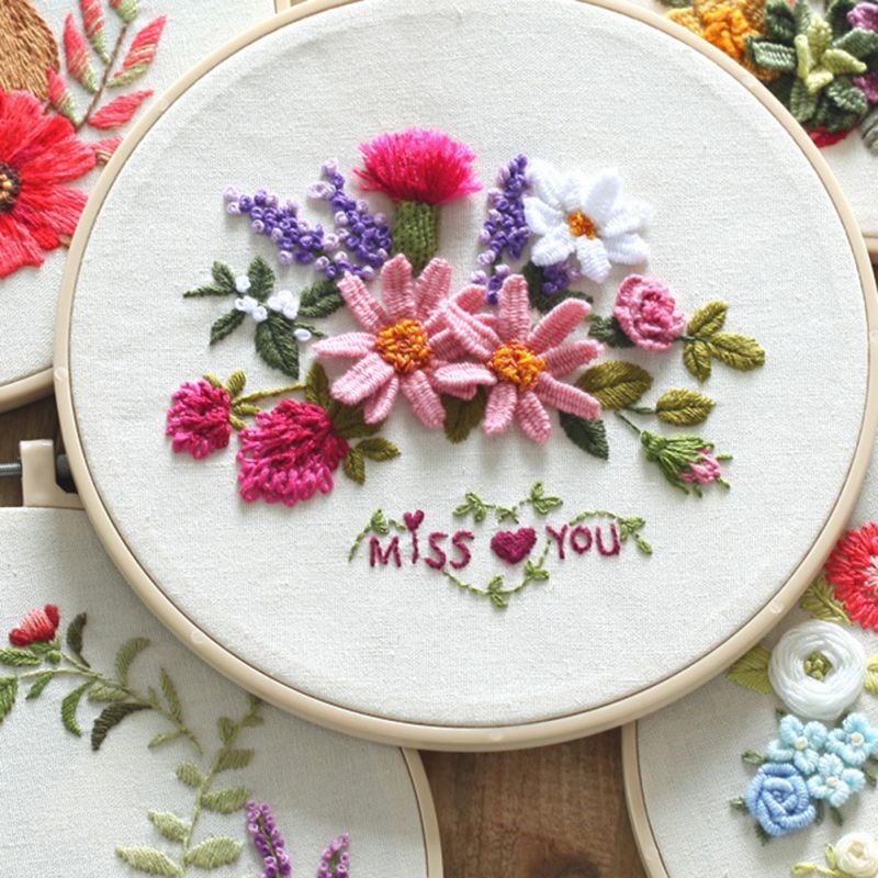 Ribbon-Set Embroidery Diy-Beginners Cross-Stitch Shed-Sewing-图1