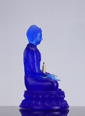 琉璃药师佛琉璃摆件经药师佛像客厅玄关摆件家居装饰品工艺品礼品