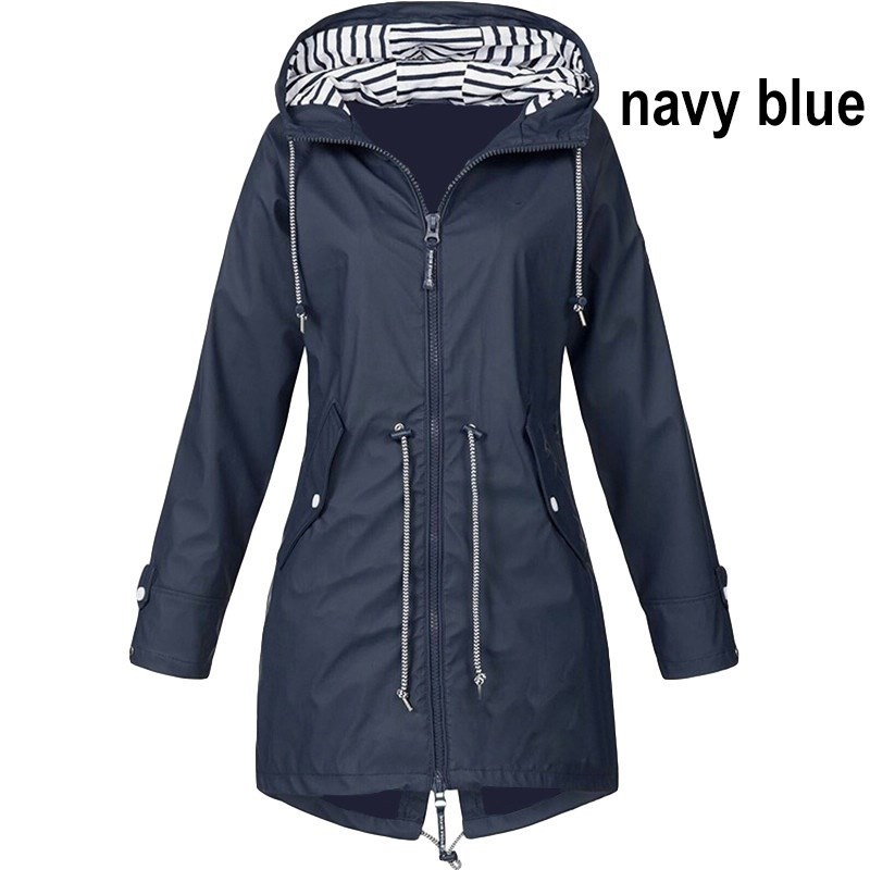 速发Women Outdoor Waterproof Rain Jacket Running Coat Jacket-图0