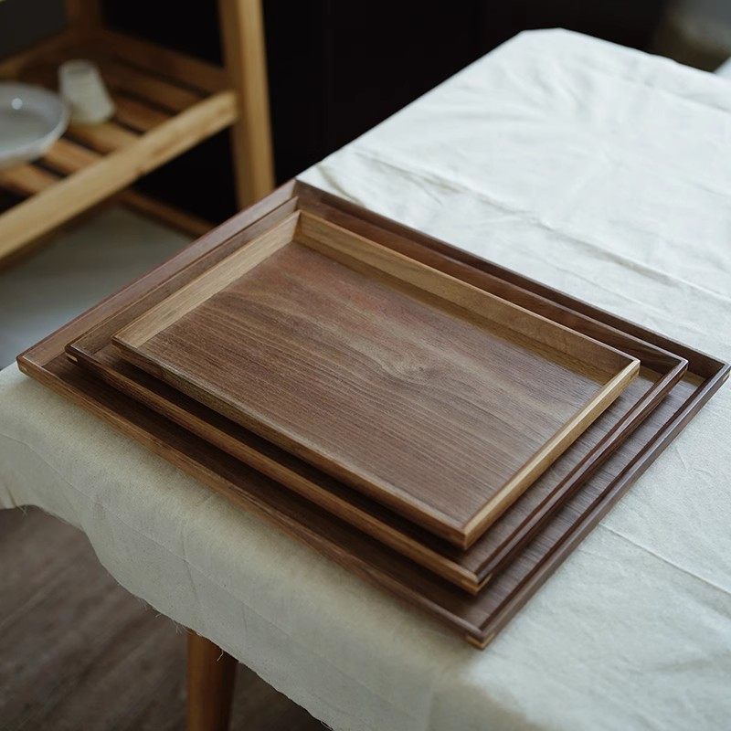 早上好商店|天然胡桃木实木托盘茶盘长方形咖啡托盘,淘宝优惠券,粉丝福利购,淘宝优惠卷