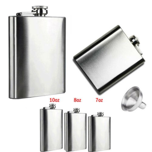 Stainless Steel Hip Flask Liquor Whiskey Alcohol Pocket Wine-图2