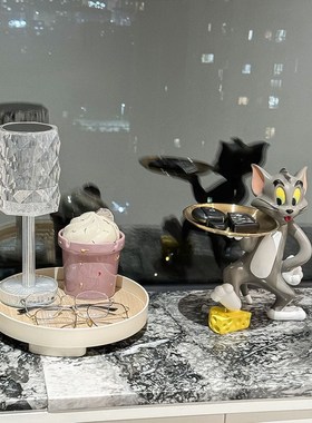 汤姆猫入户钥匙收纳玄关摆件门口鞋柜客厅家居装饰品乔迁新居礼品