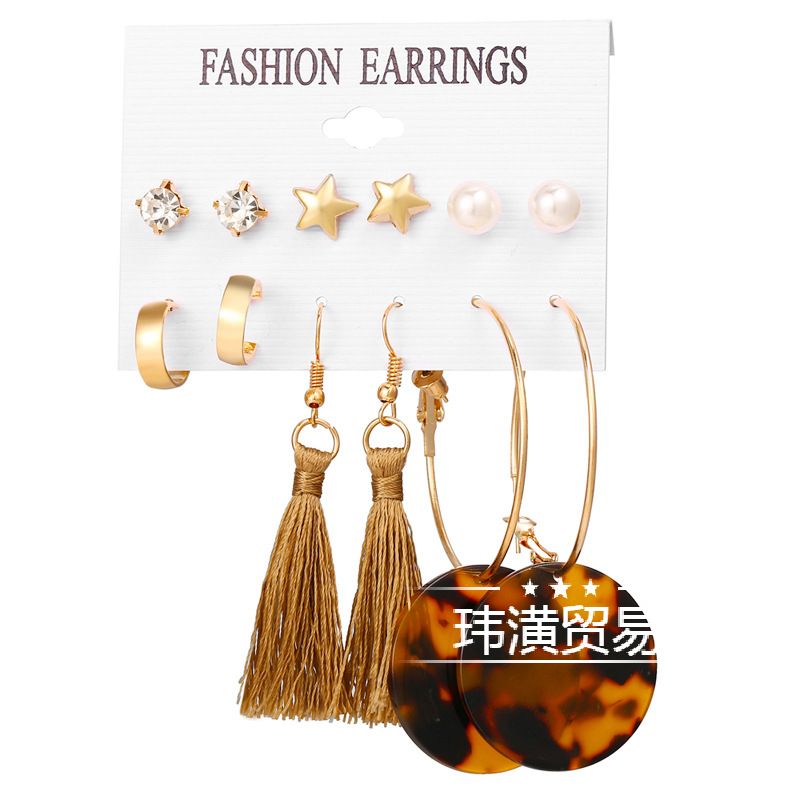 速发women's Fringed earrings Ladies bohemian Tassel Ear jewe - 图0