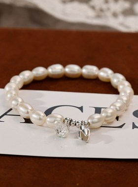 999纯银两世欢淡水珍珠手链女2025新款爆款轻奢小众手串闺蜜手镯