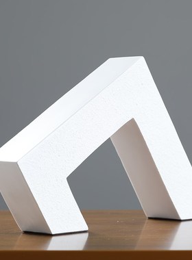 北欧现代简约玄关客厅装饰摆件抽象几何艺N术品摆设样板间电视柜