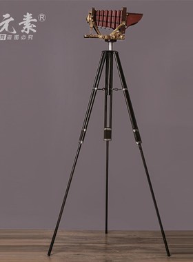 复古老式支架照相机模型服u装店橱窗陈列道具照相馆拍照摄影装饰