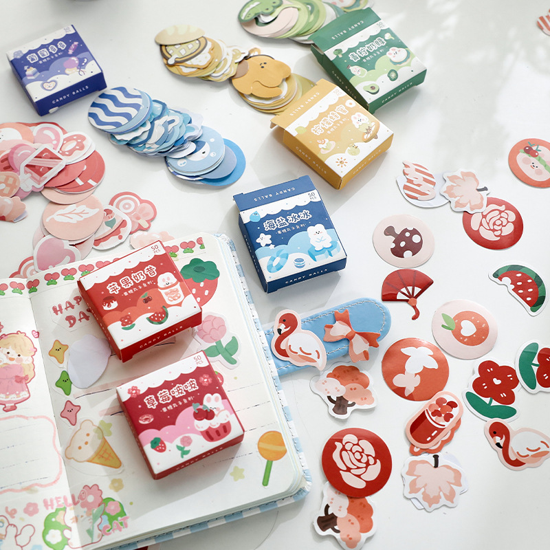 极速Jouramm 300pcs/pack Cute Stickers Film Paper Junk Journa - 图3