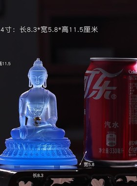 4寸-12寸琉璃五方佛像摆件如来佛阿弥陀佛毗卢遮那佛居家佛堂供奉