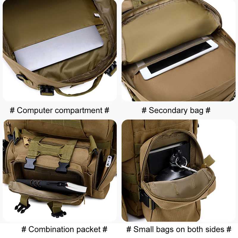 网红50L Tactical Backpack,Men's Military Backpack,4 in 1 - 图3