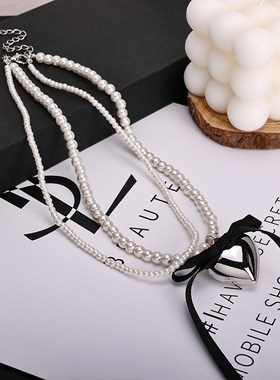 钛钢长款毛衣链高级感小众设计感吊坠可调节倒三角几何.项链秋冬