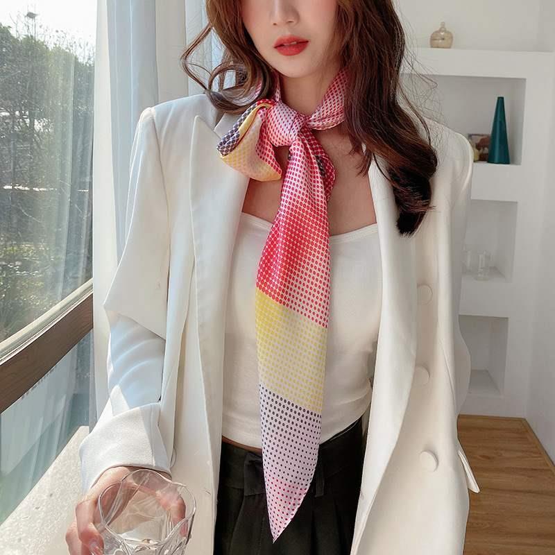 极速Crim 26-2ped suaresqcarfsilk scarf multicolor  stripe pr - 图2