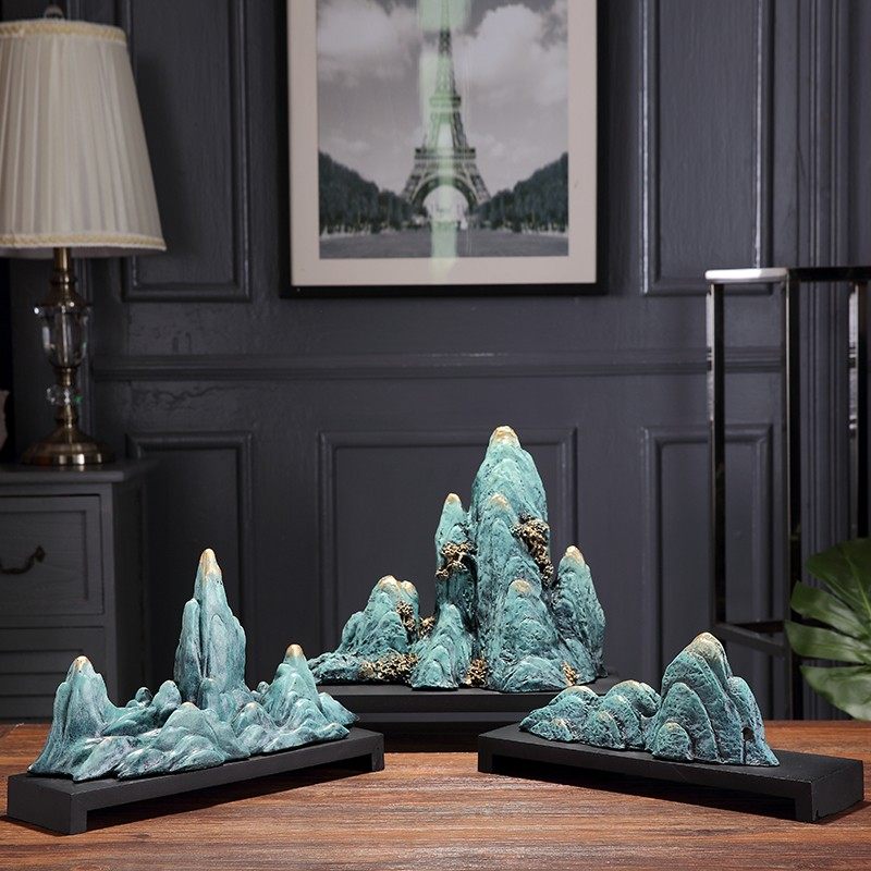新中式假山摆件电视柜办公室开业乔迁礼物客厅玄关酒柜家居装饰品,淘宝优惠券,粉丝福利购,淘宝优惠卷