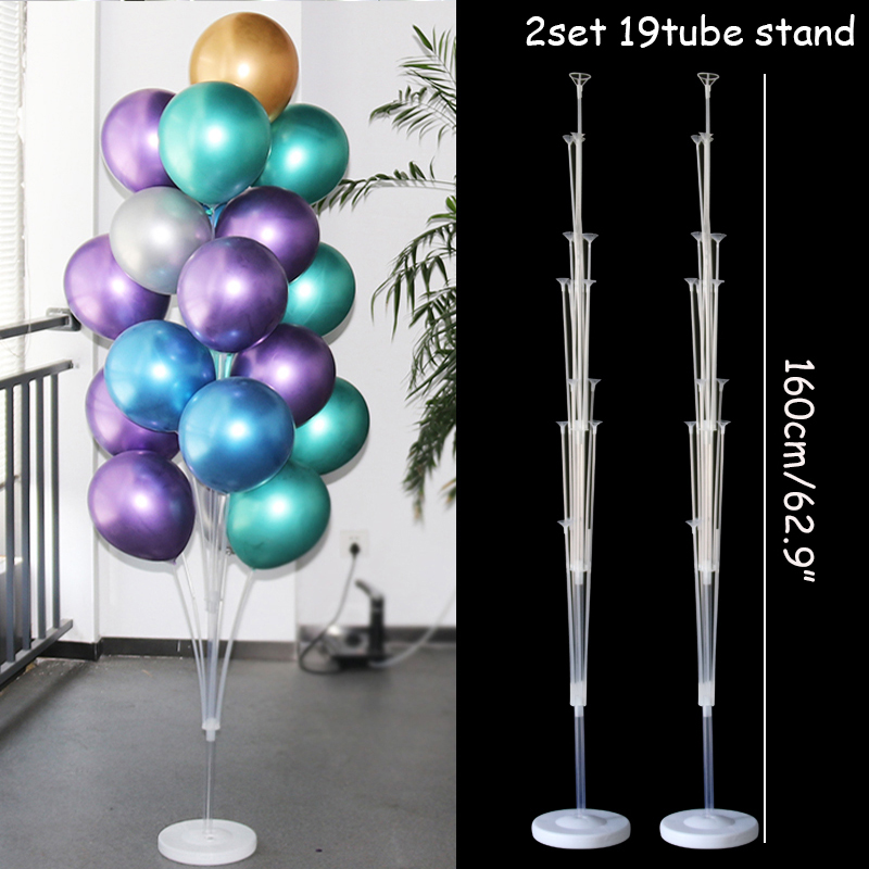 网红2Sets 19 Tubes Balloon Holder Balloons Stand Column Conf - 图2