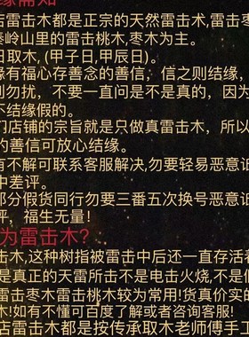 正宗天然雷击枣木金光咒牌吊坠紫薇讳道家法器令牌车挂平安挂件