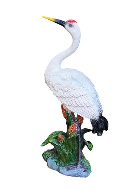 户外树脂仿真动物摆件仙鹤白鹭小品花园庭院水池院子园林装饰景观