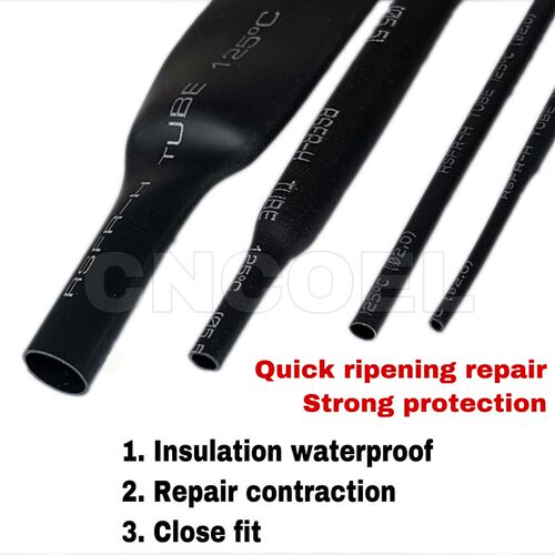 5M/lot Black heat shrink tube 21 1/2/3/4/5/10mm Diameter he - 图3