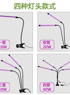 夹定植物灯生长h灯谱SB低压子时调光家用绿植花卉全光U多肉补