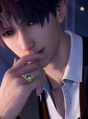 新品恋与深空黎深沈星回祁煜锆石婚戒100级羁绊戒指二次元礼物