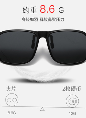 近视太阳眼镜男电焊焊工遮光防眩光偏振镜夹片可上翻开车专用眼镜