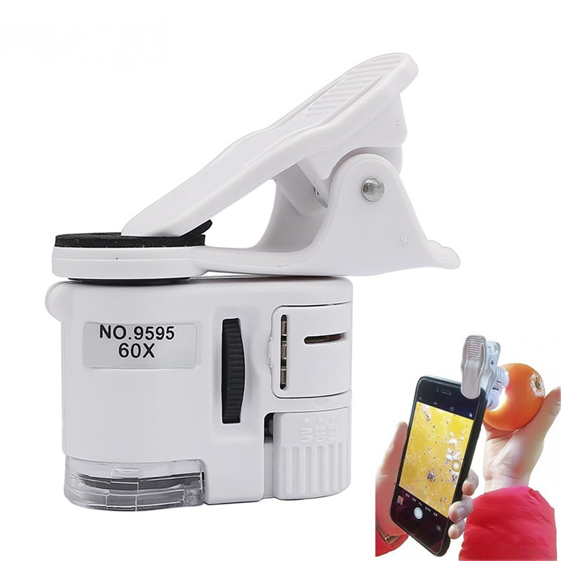 推荐Universal Clip Microscope 60X LED Jewelry Magnifying Gla - 图0