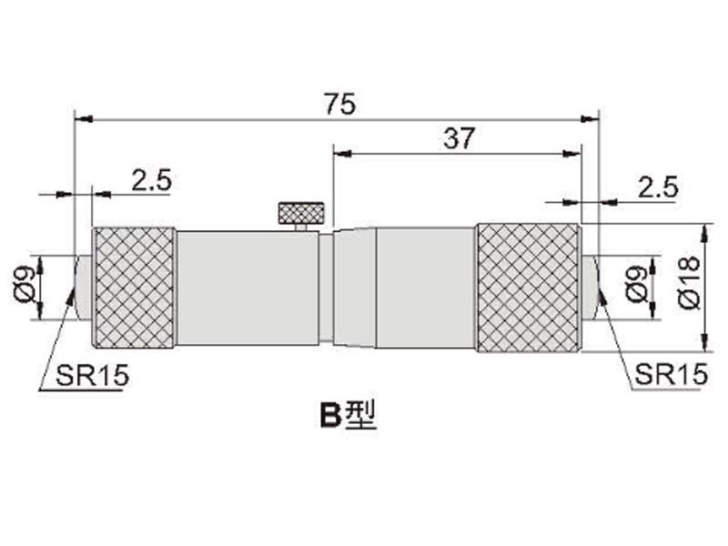 单体式内径千分量50-600 内孔直尺E测尺径 0.01mm两点式内径尺 - 图1