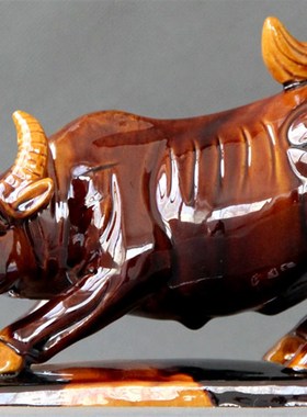 陶瓷牛摆件化解黄牛水牛家居工艺化解卫生间厨房缺角客厅办公摆件