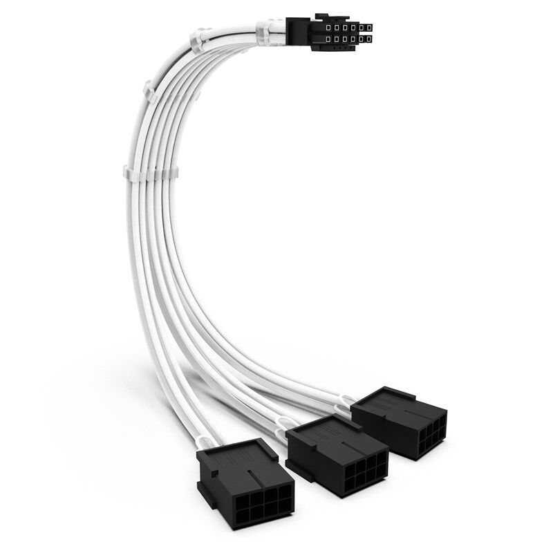 3090Ti显卡16Pin(12+4)4080转3x8PIN电源延长线PCIE5.0编织转接线 - 图0