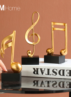 现代简约创意音乐符号摆件家居客厅电视柜酒柜摆设样板房软装饰品
