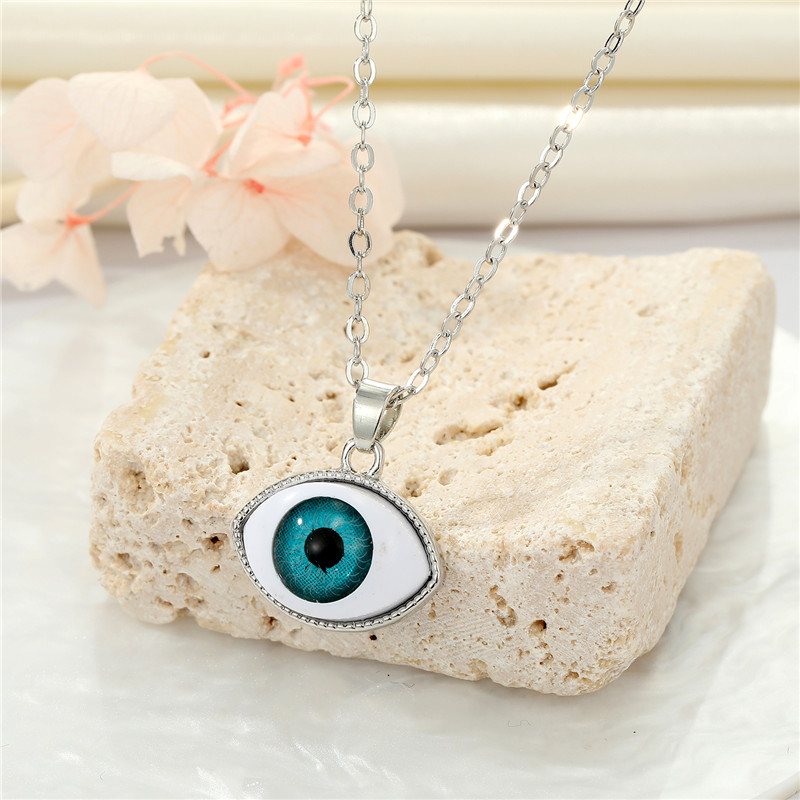 新品Vintage Evil Eye Necklace Trendy Unique Punk Gothic Turk-图3